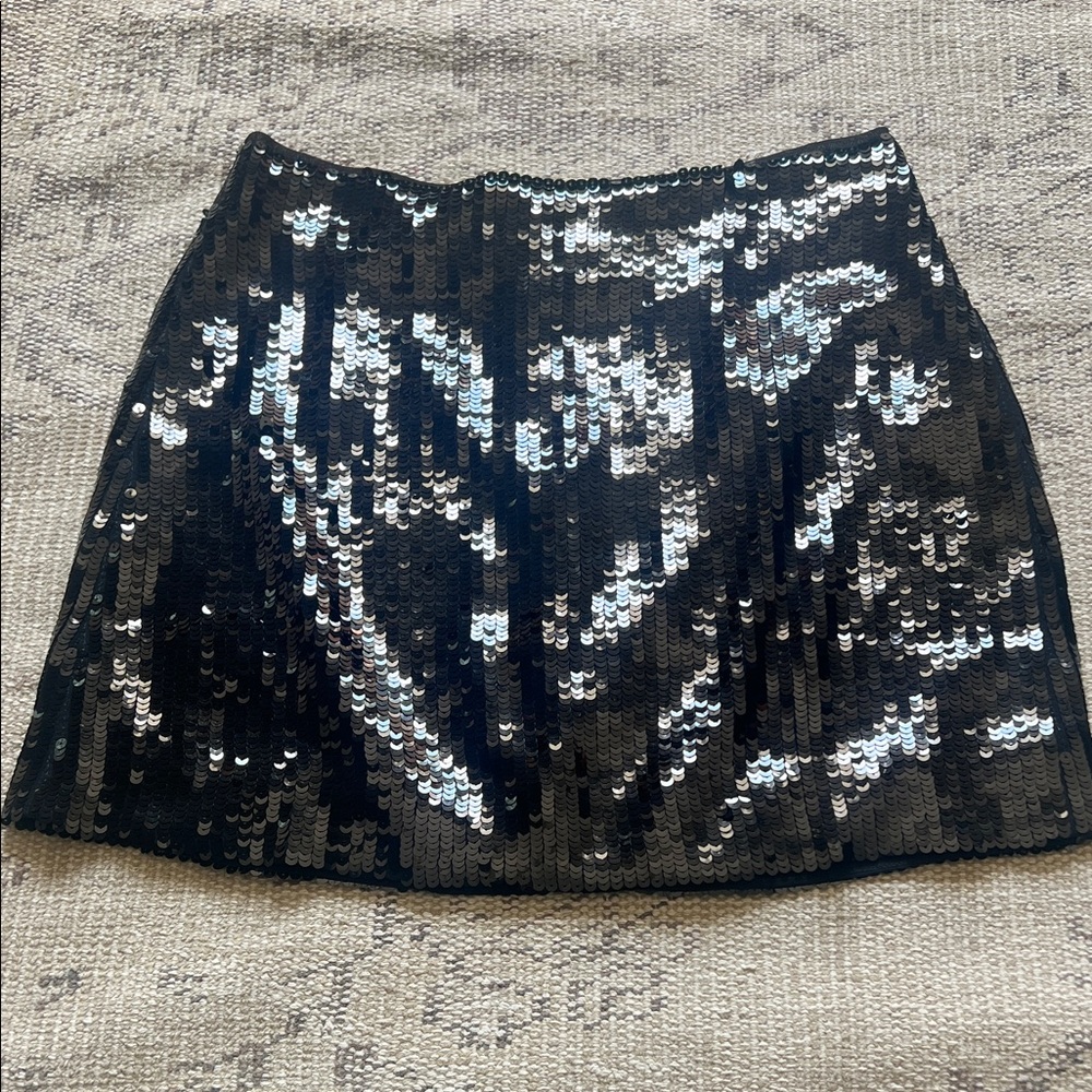 J.Crew Collection Black Sequin Mini Skirt - Women